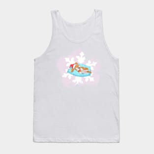 snowflake new year cute dog Tank Top